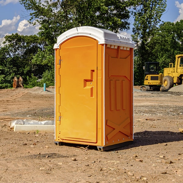 can i customize the exterior of the porta potties with my event logo or branding in Bedford IA